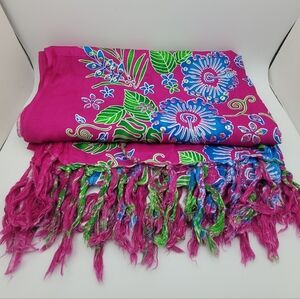 Women's Sarong Beach Swimsuit Cover-Up Floral Butterfly Sequins Print